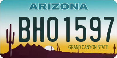 AZ license plate BHO1597
