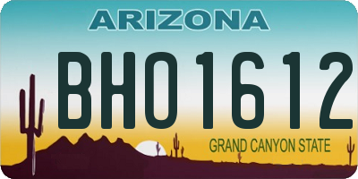 AZ license plate BHO1612