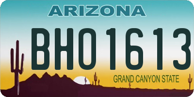 AZ license plate BHO1613