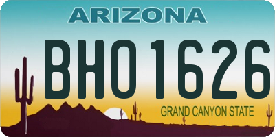 AZ license plate BHO1626