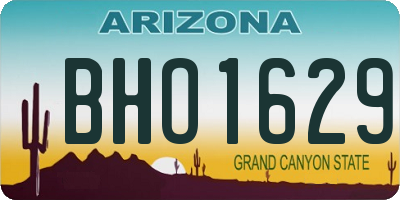 AZ license plate BHO1629