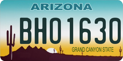 AZ license plate BHO1630
