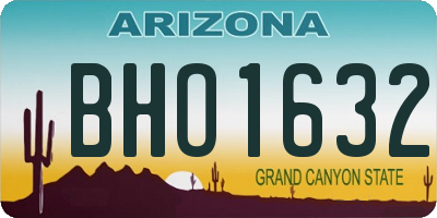 AZ license plate BHO1632