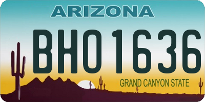 AZ license plate BHO1636