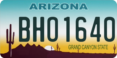 AZ license plate BHO1640