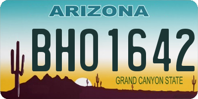 AZ license plate BHO1642