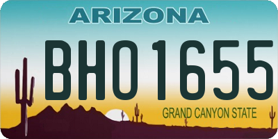AZ license plate BHO1655