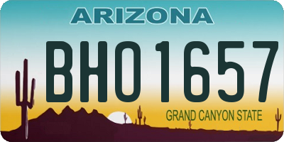 AZ license plate BHO1657