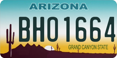 AZ license plate BHO1664