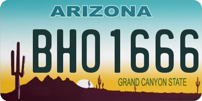 AZ license plate BHO1666