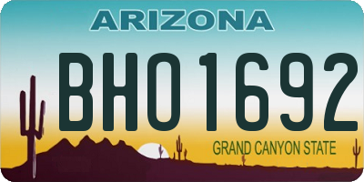 AZ license plate BHO1692