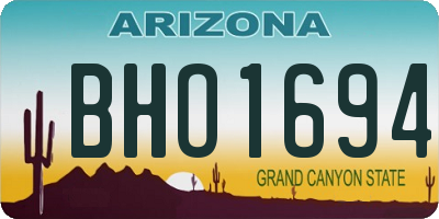AZ license plate BHO1694