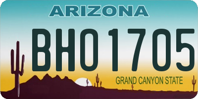 AZ license plate BHO1705