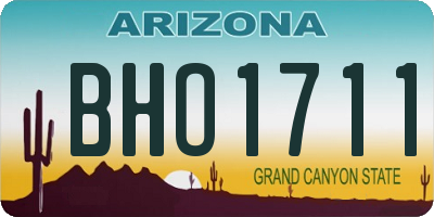 AZ license plate BHO1711