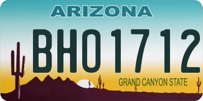 AZ license plate BHO1712