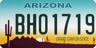 AZ license plate BHO1719