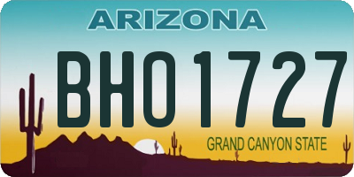 AZ license plate BHO1727