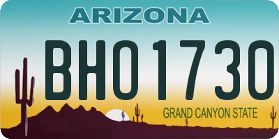 AZ license plate BHO1730