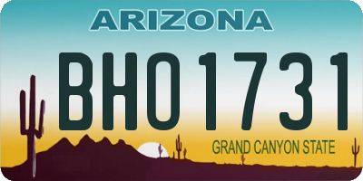 AZ license plate BHO1731