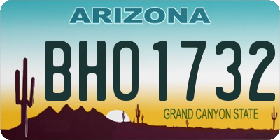 AZ license plate BHO1732