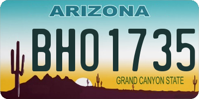 AZ license plate BHO1735
