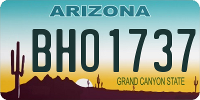 AZ license plate BHO1737