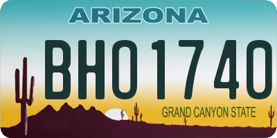 AZ license plate BHO1740