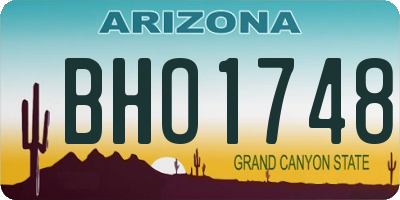 AZ license plate BHO1748