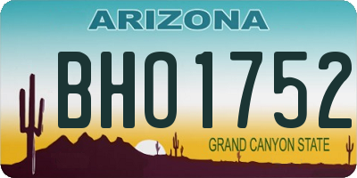 AZ license plate BHO1752
