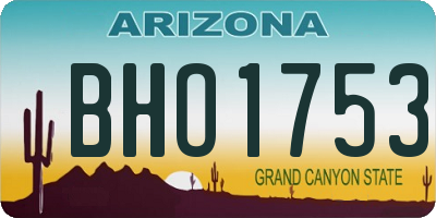 AZ license plate BHO1753