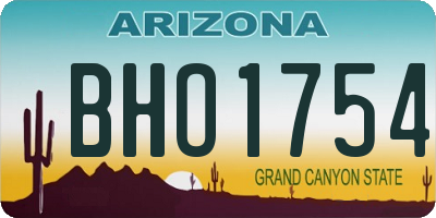 AZ license plate BHO1754