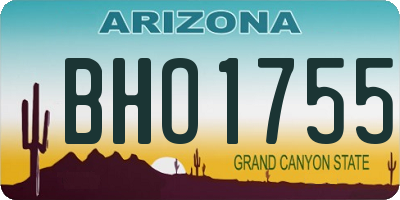 AZ license plate BHO1755