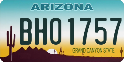 AZ license plate BHO1757