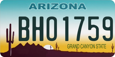 AZ license plate BHO1759