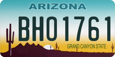 AZ license plate BHO1761