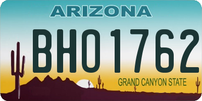 AZ license plate BHO1762