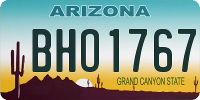 AZ license plate BHO1767