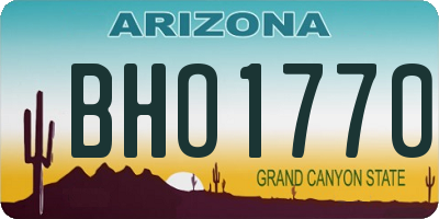 AZ license plate BHO1770