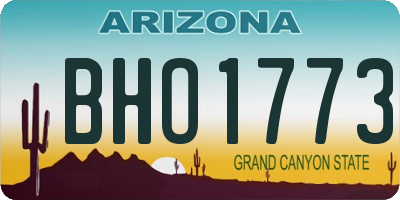 AZ license plate BHO1773