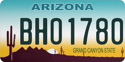 AZ license plate BHO1780
