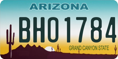 AZ license plate BHO1784
