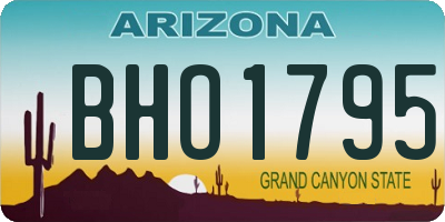 AZ license plate BHO1795