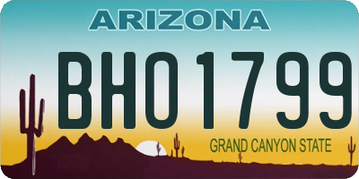 AZ license plate BHO1799