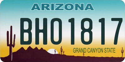 AZ license plate BHO1817