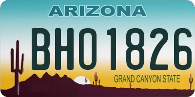 AZ license plate BHO1826