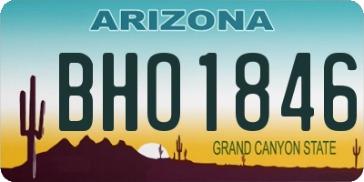 AZ license plate BHO1846