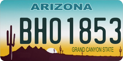 AZ license plate BHO1853