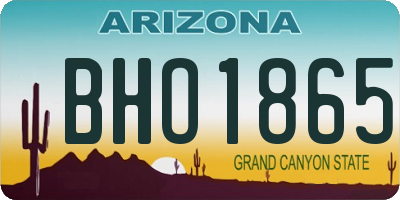 AZ license plate BHO1865