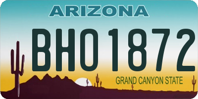 AZ license plate BHO1872