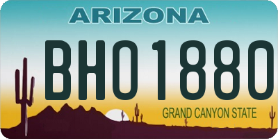 AZ license plate BHO1880